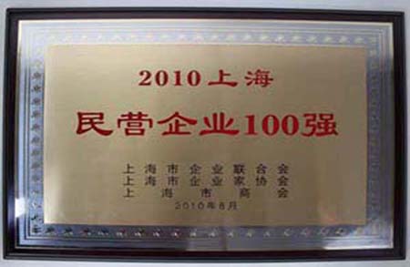2010年榮獲”民營企業100強“